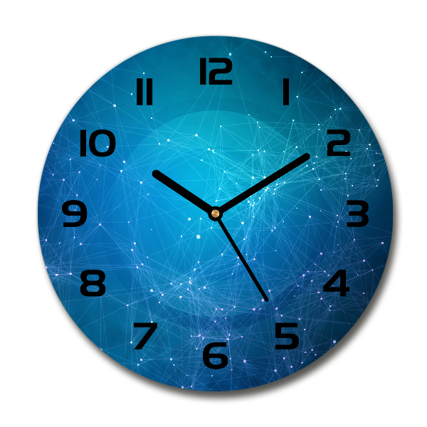 Wanduhr glas rund Konstellation