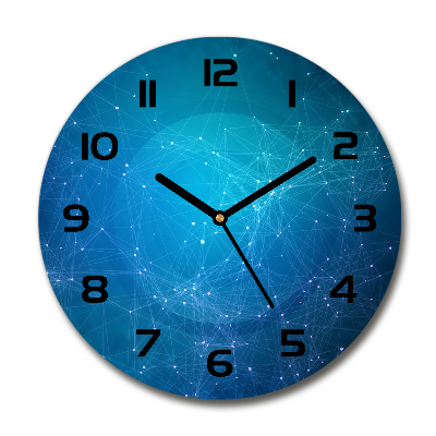 Wanduhr glas rund Konstellation