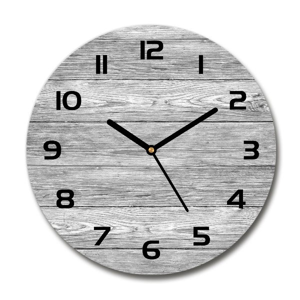 Wanduhr glas rund Holzhintergrund