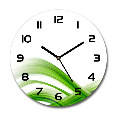 Wanduhr rund Abstrakte Welle