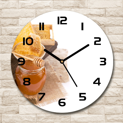Wanduhr rund Honig