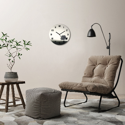 Wanduhr rund Einsamer Baum