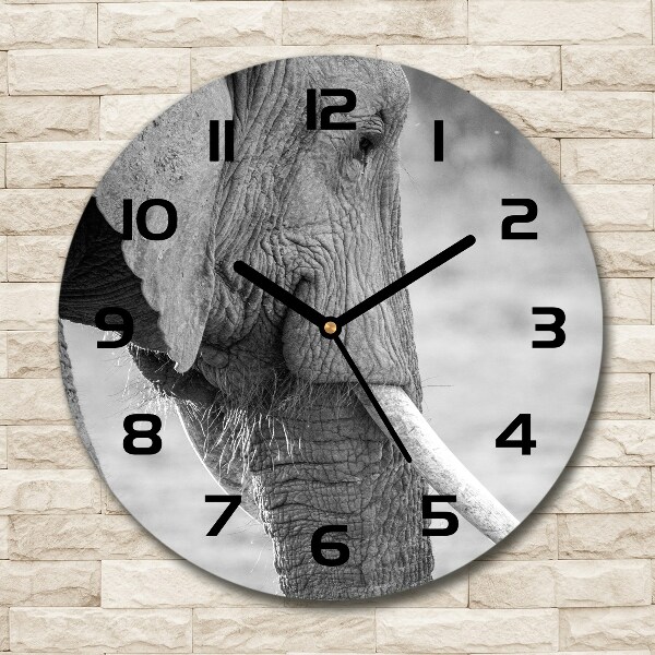 Wanduhr rund Elefant