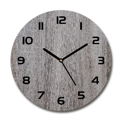 Wanduhr glas rund Holz