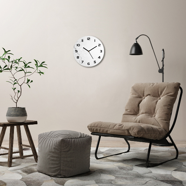 Wanduhr rund Sechsecke Hintergrund