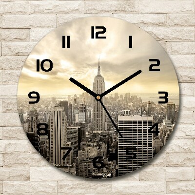 Wanduhr rund Manhattan, New York