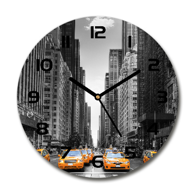 Wanduhr glas rund New Yorker Taxis