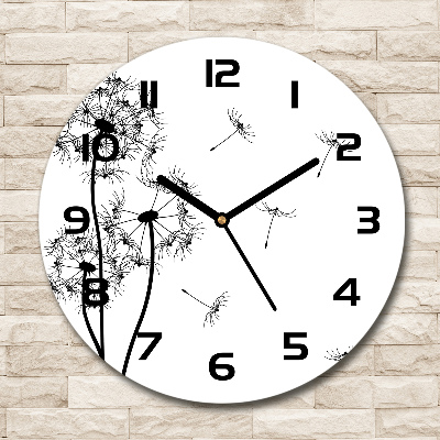 Wanduhr rund Löwenzahn