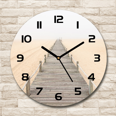 Wanduhr glas rund Strandweg