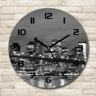 Wanduhr rund Manhattan, New York
