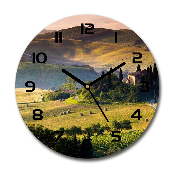 Wanduhr glas rund Toskana, Italien