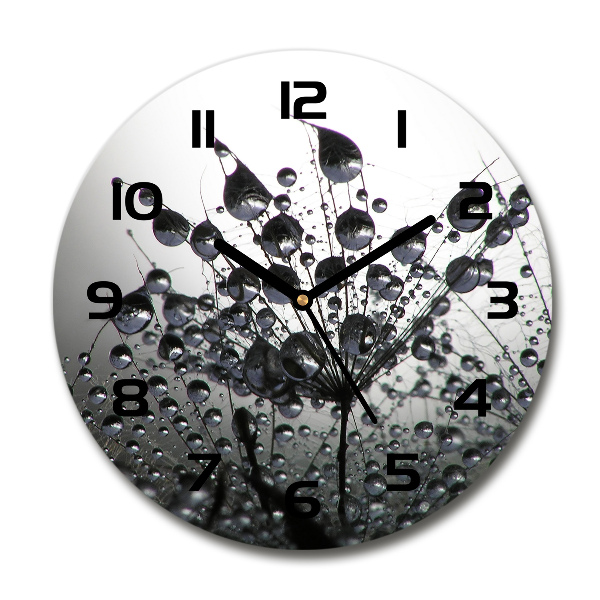 Wanduhr glas rund Löwenzahnsamen