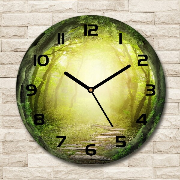 Wanduhr rund Baumtunnel