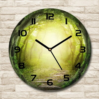 Wanduhr rund Baumtunnel