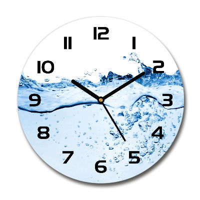 Wanduhr glas rund Wasser