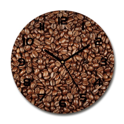 Wanduhr rund Kaffeebohnen