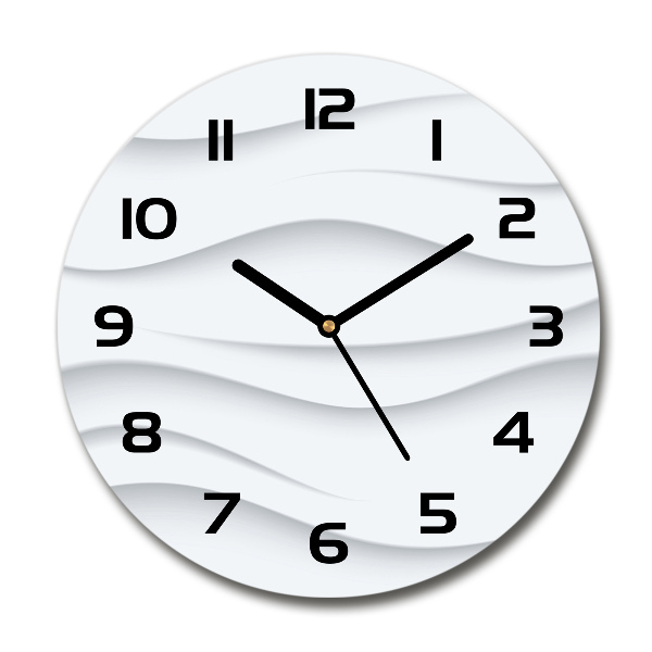 Wanduhr rund Abstrakte Wellen