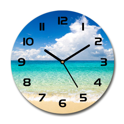 Wanduhr rund Paradiesstrand