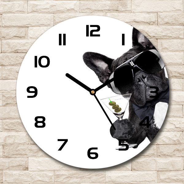 Wanduhr rund Martini Dog