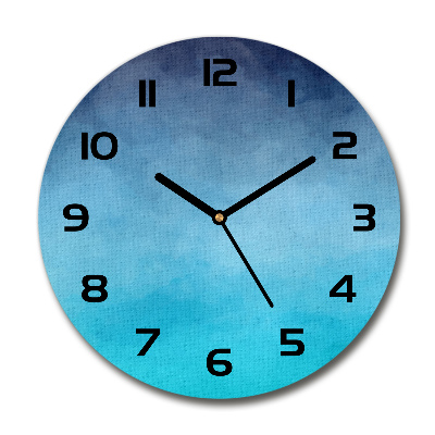 Wanduhr glas rund Rauch