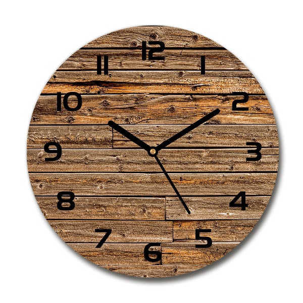 Wanduhr rund Holzwand