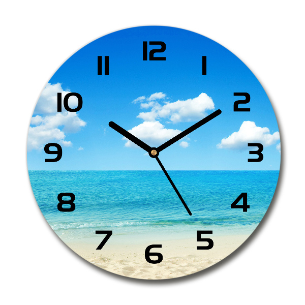 Wanduhr rund Paradiesstrand