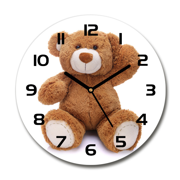 Wanduhr rund Teddybär