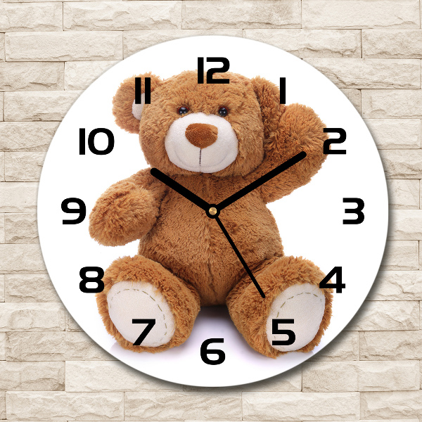 Wanduhr rund Teddybär