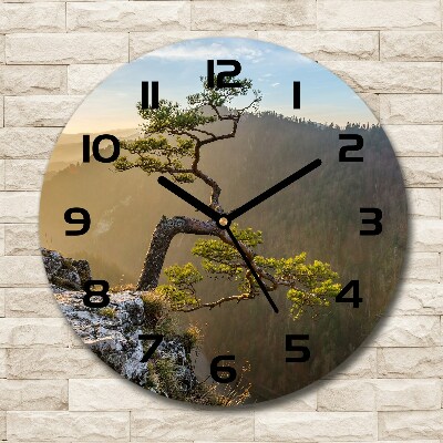 Wanduhr glas rund Sokolica Pieniny