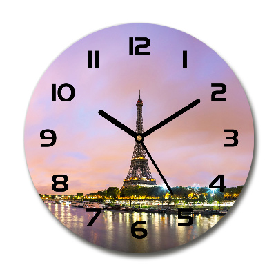 Wanduhr rund Eiffelturm Paris