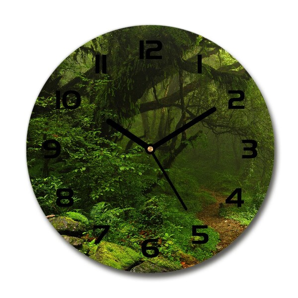 Wanduhr glas rund Dschungel in Nepal