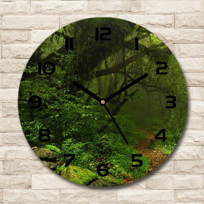 Wanduhr glas rund Dschungel in Nepal