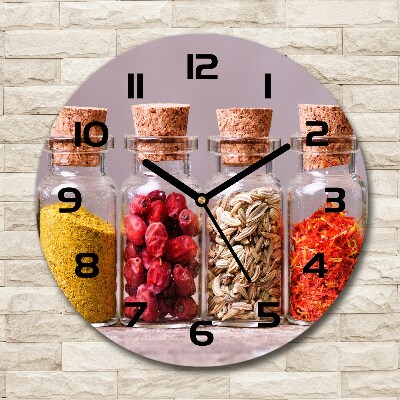 Wanduhr rund Bunte Gewürze