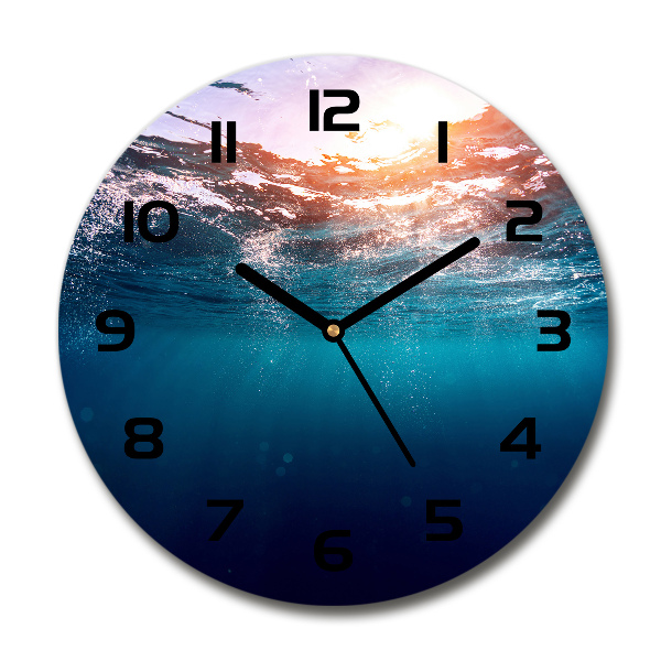 Wanduhr rund Unterwasserwelt