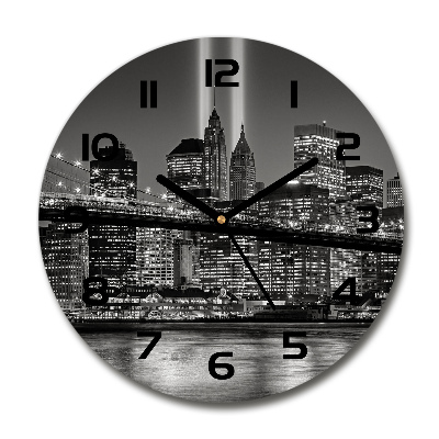 Wanduhr glas rund Manhattan, New York