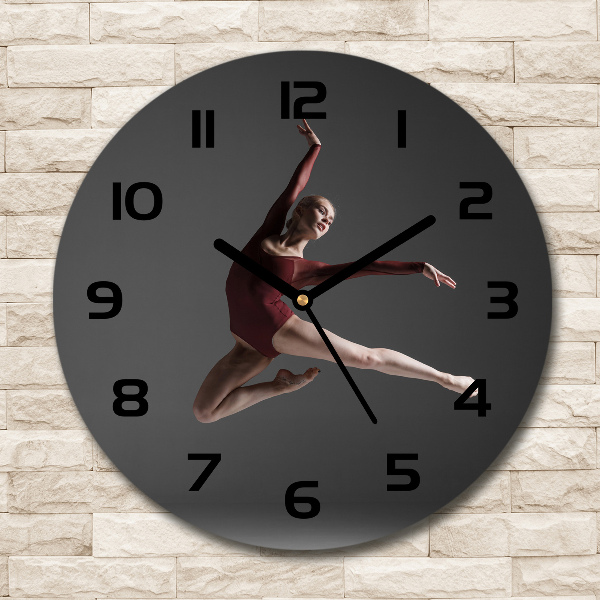 Wanduhr glas rund Moderner Tanz