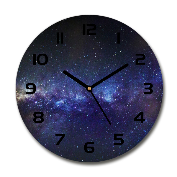 Wanduhr rund Milchstraße
