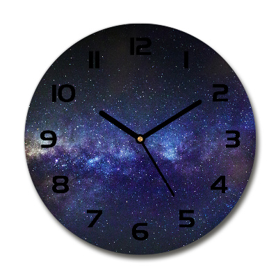 Wanduhr rund Milchstraße