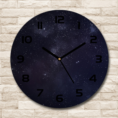Wanduhr glas rund Konstellation