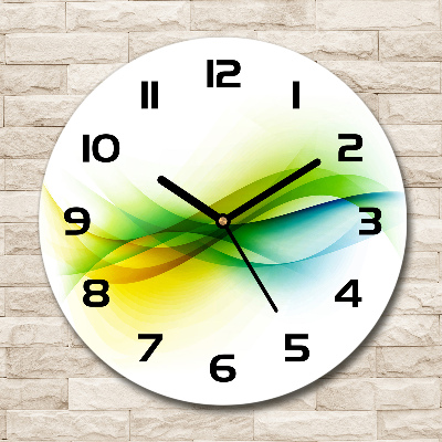 Wanduhr rund Abstrakte Wellen