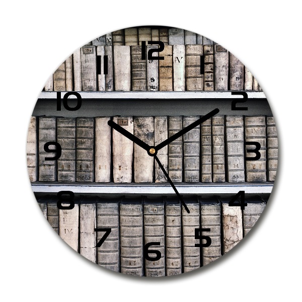 Wanduhr rund Bücherregal