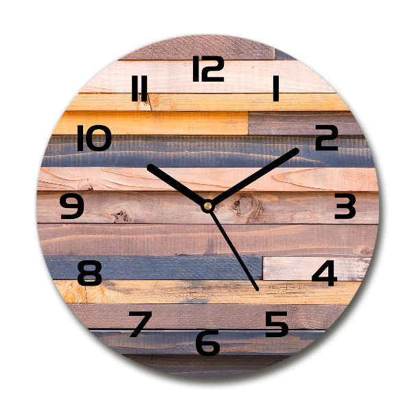 Wanduhr rund Holzwand