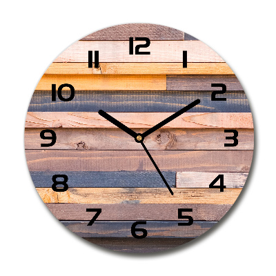 Wanduhr rund Holzwand