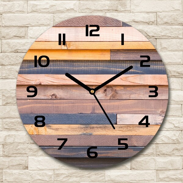 Wanduhr rund Holzwand
