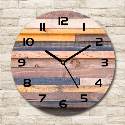 Wanduhr rund Holzwand
