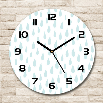 Wanduhr glas rund Tröpfchen