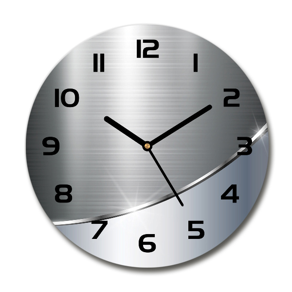 Wanduhr glas rund Metallabstraktion