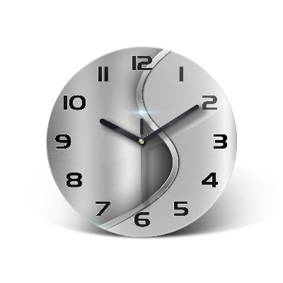 Wanduhr rund Metallabstraktion