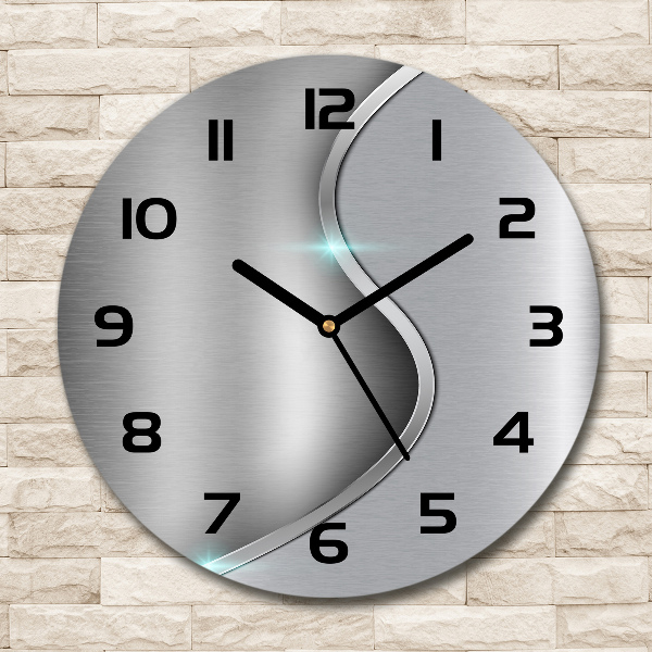 Wanduhr rund Metallabstraktion