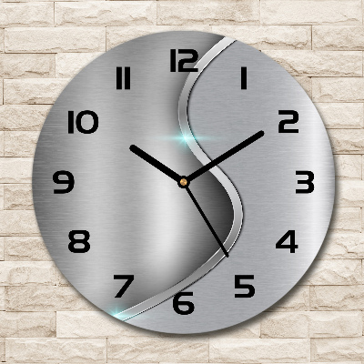 Wanduhr rund Metallabstraktion